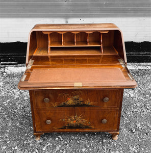 ANTIQUE 20TH CENTURY ORNATE CHINOISERIE WRITING BUREAU, C1920