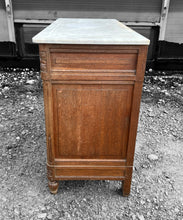 Load image into Gallery viewer, ANTIQUE 19th CENTURY FRENCH ORNATE OAK &amp; MARBLE TOPPED CUPBOARD, c1900
