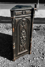 Load image into Gallery viewer, ANTIQUE 19TH CENTURY FRENCH ORNATE EBONISED OAK SIDEBOARD CUPBOARD, C1900
