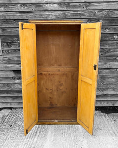 ANTIQUE 20th CENTURY FRENCH ORNATE ORIGINAL PAINTED WARDROBE / CUPBOARD, c1920