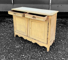 Load image into Gallery viewer, ANTIQUE 19TH CENTURY FRENCH ORNATE OAK BUFFET CUPBOARD ORIGINAL PAINT, C1900
