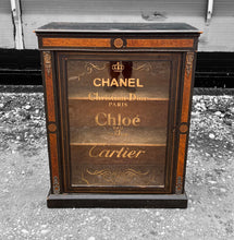 Load image into Gallery viewer, ANTIQUE 19th CENTURY FRENCH EBONISED &amp; INLAID GLAZED DISPLAY CABINET, c1900
