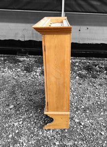 ANTIQUE 19TH CENTURY PINE APOTHECARY STYLE GLAZED DISPLAY CABINET, C1900