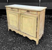 Load image into Gallery viewer, ANTIQUE 19TH CENTURY FRENCH ORNATE OAK BUFFET CUPBOARD ORIGINAL PAINT, C1900
