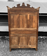 Load image into Gallery viewer, ANTIQUE 19th CENTURY FRENCH ORNATE OAK DOUBLE ARMOIRE / VITRINE, c1900
