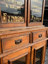 Load image into Gallery viewer, ANTIQUE 19TH CENTURY OAK APOTHECARY STYLE GLAZED DRESSER, C1900
