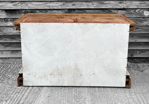 ANTIQUE 20th CENTURY FRENCH OAK PAINTED SIDEBOARD, c1920