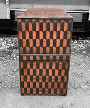 Load image into Gallery viewer, ANTIQUE 19TH CENTURY FRENCH HAND PAINTED GEOMETRIC CHEST OF DRAWERS, C1900
