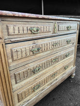 Load image into Gallery viewer, ANTIQUE 19th CENTURY FRENCH BLEACHED OAK &amp; MARBLE TOPPED CHEST OF DRAWERS, c1900
