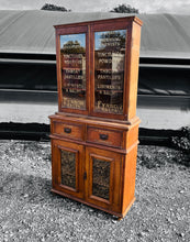 Load image into Gallery viewer, ANTIQUE 19TH CENTURY OAK APOTHECARY STYLE GLAZED DRESSER, C1900
