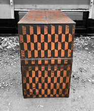 Load image into Gallery viewer, ANTIQUE 19TH CENTURY FRENCH HAND PAINTED GEOMETRIC CHEST OF DRAWERS, C1900
