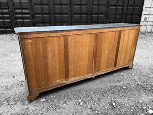 LARGE 20th CENTURY FRENCH ORNATE EBONISED OAK SIDEBOARD