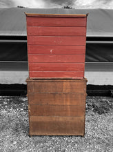 Load image into Gallery viewer, ANTIQUE 19TH CENTURY OAK APOTHECARY STYLE GLAZED DRESSER, C1900
