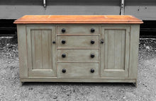 Load image into Gallery viewer, ANTIQUE 19th CENTURY ENGLISH FARMHOUSE COUNTRY PINE DRESSER BASE SIDEBOARD, c1900
