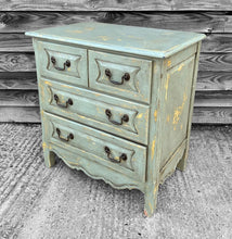 Load image into Gallery viewer, 20TH CENTURY FRENCH ORNATE RUSTIC PAINTED CHEST OF DRAWES, C1940
