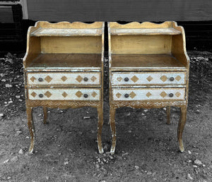 ANTIQUE 20th CENTURY PAIR OF ITALIAN GILT FLORENTINE SIDE TABLES, c1920