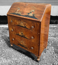 Load image into Gallery viewer, ANTIQUE 20TH CENTURY ORNATE CHINOISERIE WRITING BUREAU, C1920
