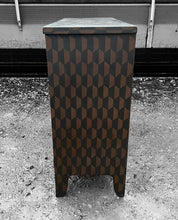 Load image into Gallery viewer, ANTIQUE 19th CENTURY ENGLISH GEOMETRIC PAINTED CHEST OF DRAWERS, c1900
