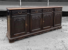 Load image into Gallery viewer, LARGE 20th CENTURY FRENCH ORNATE EBONISED OAK SIDEBOARD
