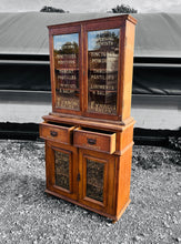 Load image into Gallery viewer, ANTIQUE 19TH CENTURY OAK APOTHECARY STYLE GLAZED DRESSER, C1900
