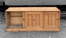 Load image into Gallery viewer, ANTIQUE 19th CENTURY ENGLISH PINE SLIDING DOOR SIDEBOARD DRESSER BASE, c1900
