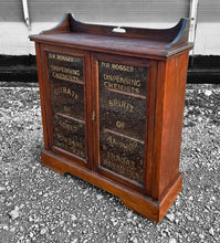 Load image into Gallery viewer, ANTIQUE 19th CENTURY MAHOGANY APOTHECARY STYLE DISPLAY CABINET, c1900
