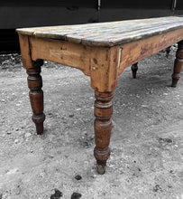 Load image into Gallery viewer, LARGE ANTIQUE 19TH CENTURY ENGLISH FARMHOUSE DINING TABLE, c1900
