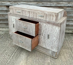 ANTIQUE 20TH CENTURY HEALS LIMED OAK SIDEBOARD, C1920