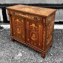 Load image into Gallery viewer, ANTIQUE 19TH CENTURY DUTCH ORNATE MARQUETRY INLAID CUPBOARD, C1800
