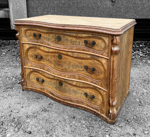 Load image into Gallery viewer, ANTIQUE 19th CENTURY FRENCH ORNATE BURR WALNUT CHEST OF DRAWERS, c1900
