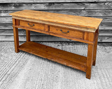 Load image into Gallery viewer, 20th CENTURY RUSTIC FARMHOUSE PINE HALL TABLE, c1940
