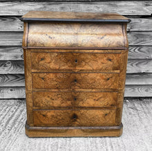 Load image into Gallery viewer, ANTIQUE 19TH CENTURY FRENCH BURR WALNUT DRESSING CHEST WITH DRAWERS, C1900
