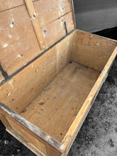 Load image into Gallery viewer, LARGE ANTIQUE 19TH CENTURY FRENCH RUSTIC PINE BLANKET / STORAGE BOX, C1900
