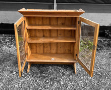 Load image into Gallery viewer, ANTIQUE 19TH CENTURY PINE APOTHECARY STYLE GLAZED DISPLAY CABINET, C1900
