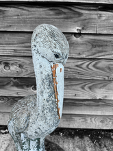 Load image into Gallery viewer, ANTIQUE 20TH CENTURY ORNATE WEATHERED PELICAN STATUE ORIGINAL PAINT, C1920
