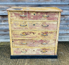 Load image into Gallery viewer, ANTIQUE 19th CENTURY ORIGINAL PAINT CHEST OF DRAWERS, C1900
