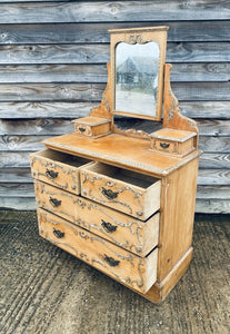 ANTIQUE 19th CENTURY FRENCH PINE DRESSING CHEST, C1900