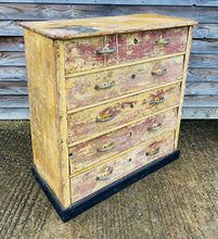 Load image into Gallery viewer, ANTIQUE 19th CENTURY ORIGINAL PAINT CHEST OF DRAWERS, C1900
